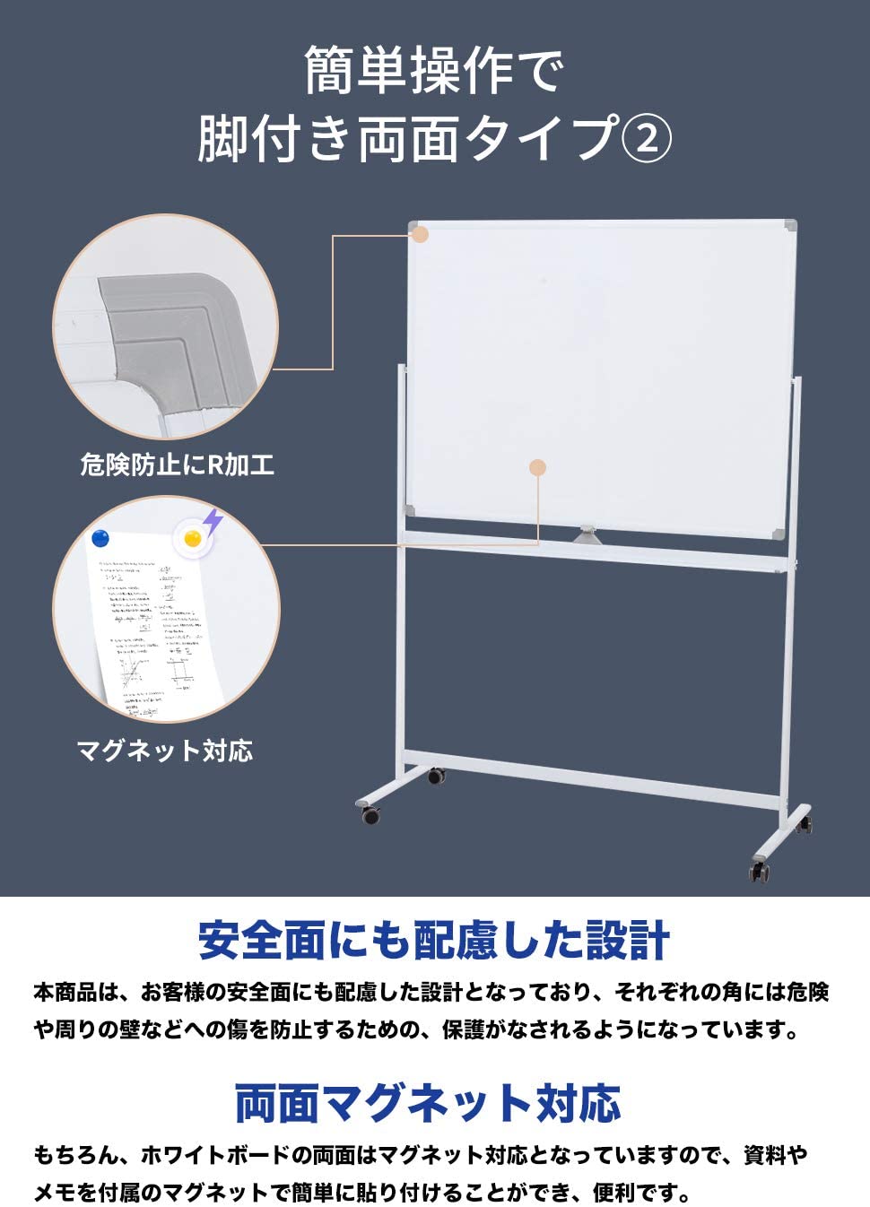 届先法人限定 ホワイトボード 両面 一台両役 無地 ペントレー 脚付き 磁石 マグネット対応 白板 掲示板 板面 900 1800mmマーカーセット付き 掲示用品 事務用品 オフィス用品 正規品 30日間安心保証付 900 1800mm Oswegocountybusiness Com