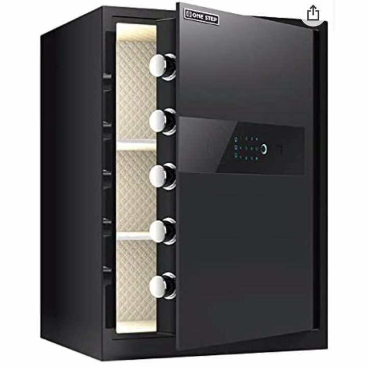 楽天市場】Amazonベーシック 電子式 金庫 家庭用 指紋認証 51L 35×33