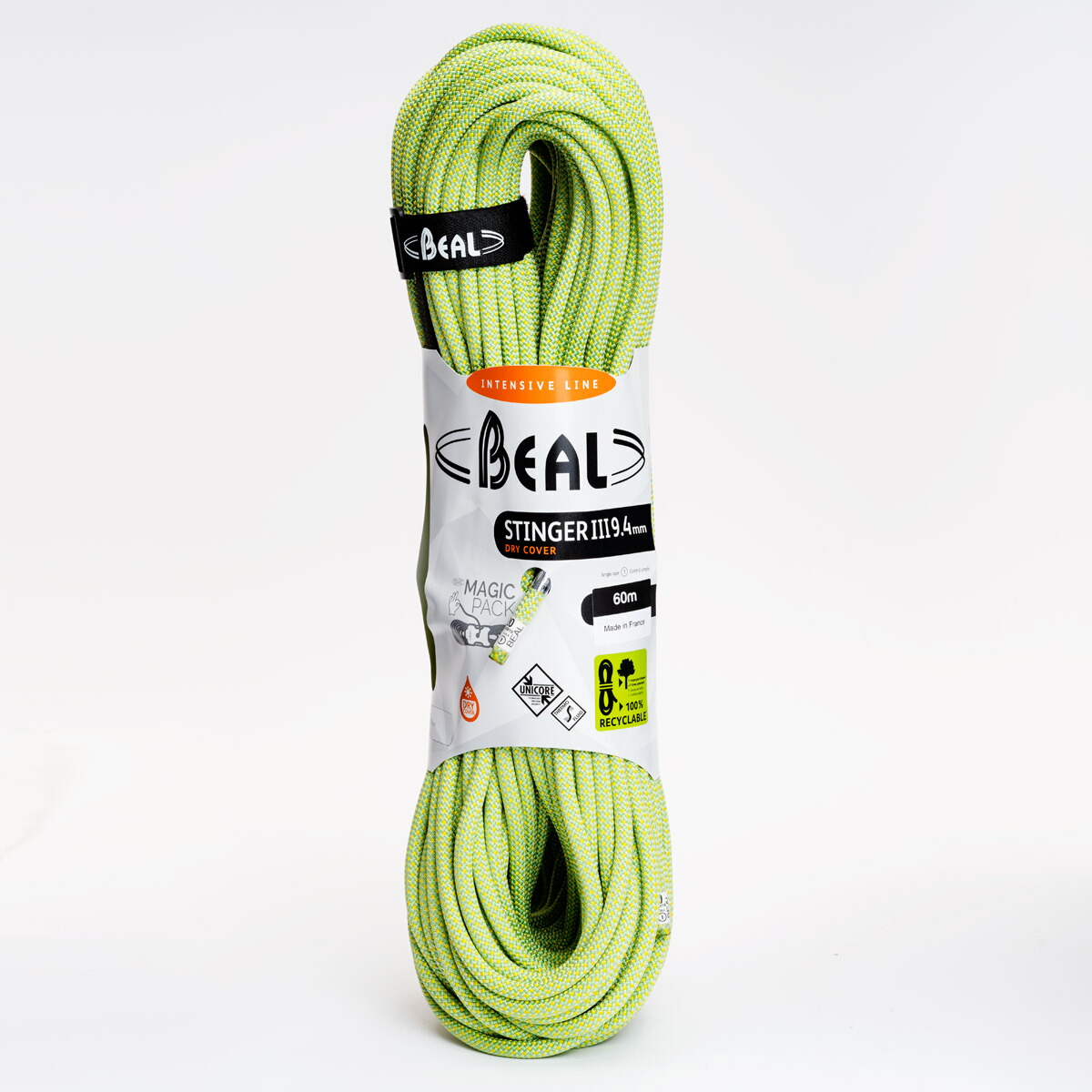 索条【BEAL ベアール 9.4粍スティンガー３ユニコア 50m 素っ気ない取りまかなう】BE11095 貨物輸送無料 クライミング用 アルパイン 雨合羽