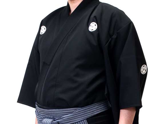 テトロン居合道衣「克」 紋付用御召しもの袖 上張り（※家紋刺しゅう別売） 【居合道 居合道着 居合道衣 上張り】