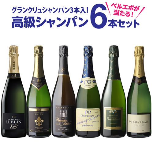 お客様感謝セール 運が良ければベルエポックが当たる 1本あたり3 334円税込 送料無料 スパークリングワイン シャンパン シャンパーニュ 実力派メゾンだけ集めた高級辛口シャンパン6本セット第11弾 シャンパンセット 家飲み応援ビール 洋酒 シャンパーニュ 家飲み