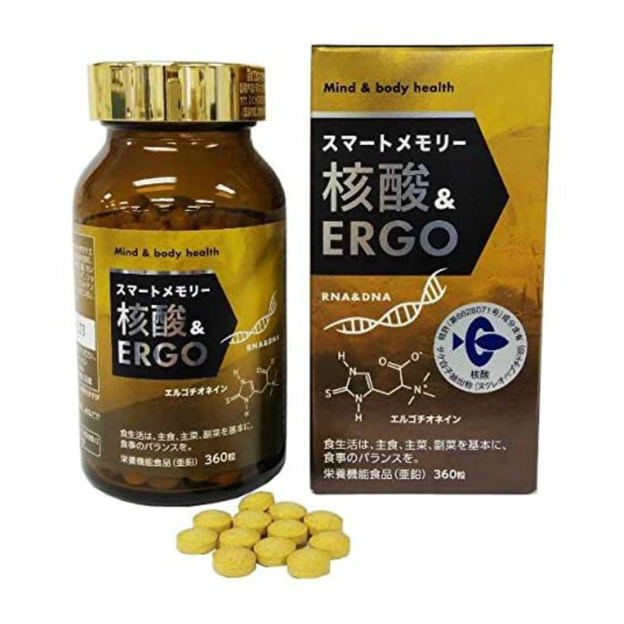 【貨物輸送無料】エル・エスコーポレーション かっこ良い記憶装置 核酸\u0026ERGO 360粒入【秋味白子抽き出し物】