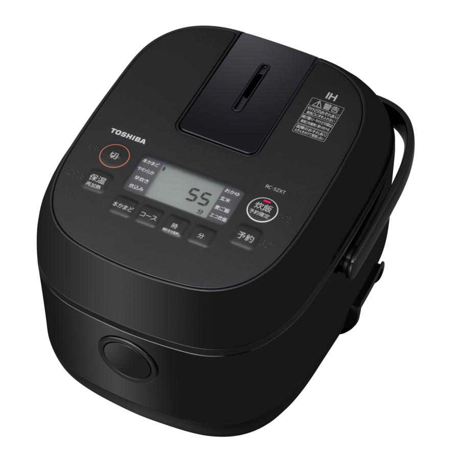 TOSHIBA(東芝) 炊飯器 3合 RC-5ZXT(K) ブラック 一人暮らし IH 玄米 保温24時間