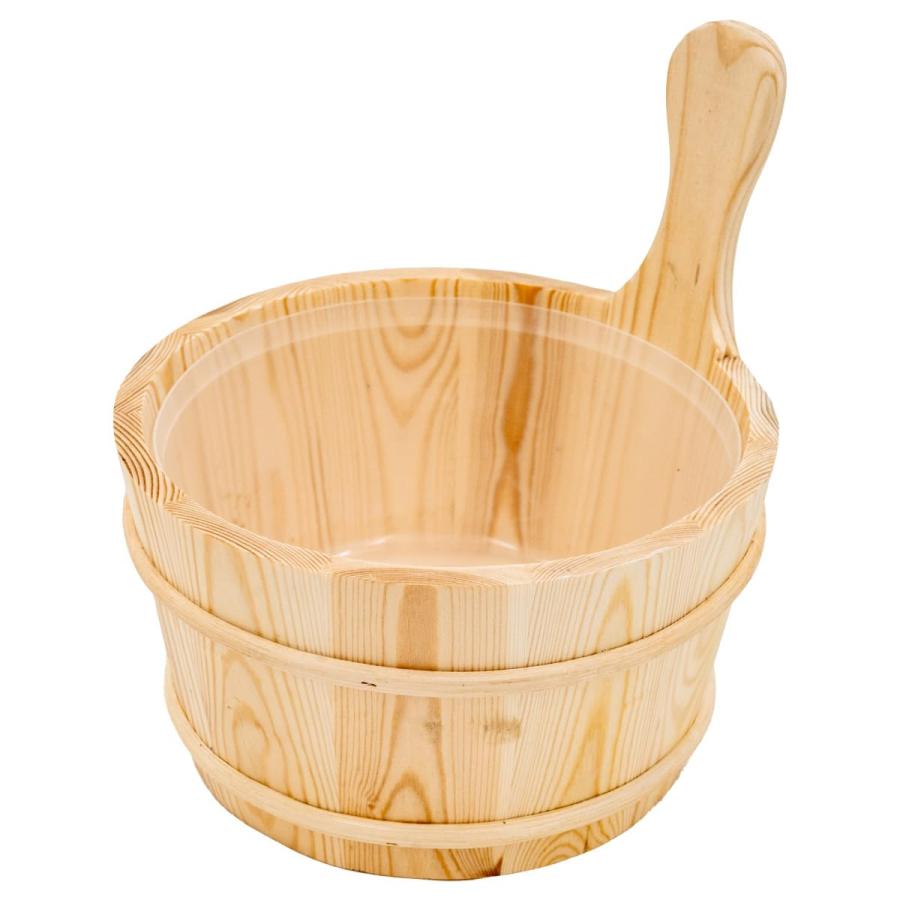 FUNKS サウナ バケツ サウナバケツ 単品 4リットル 4L 木製 桶 天然木
