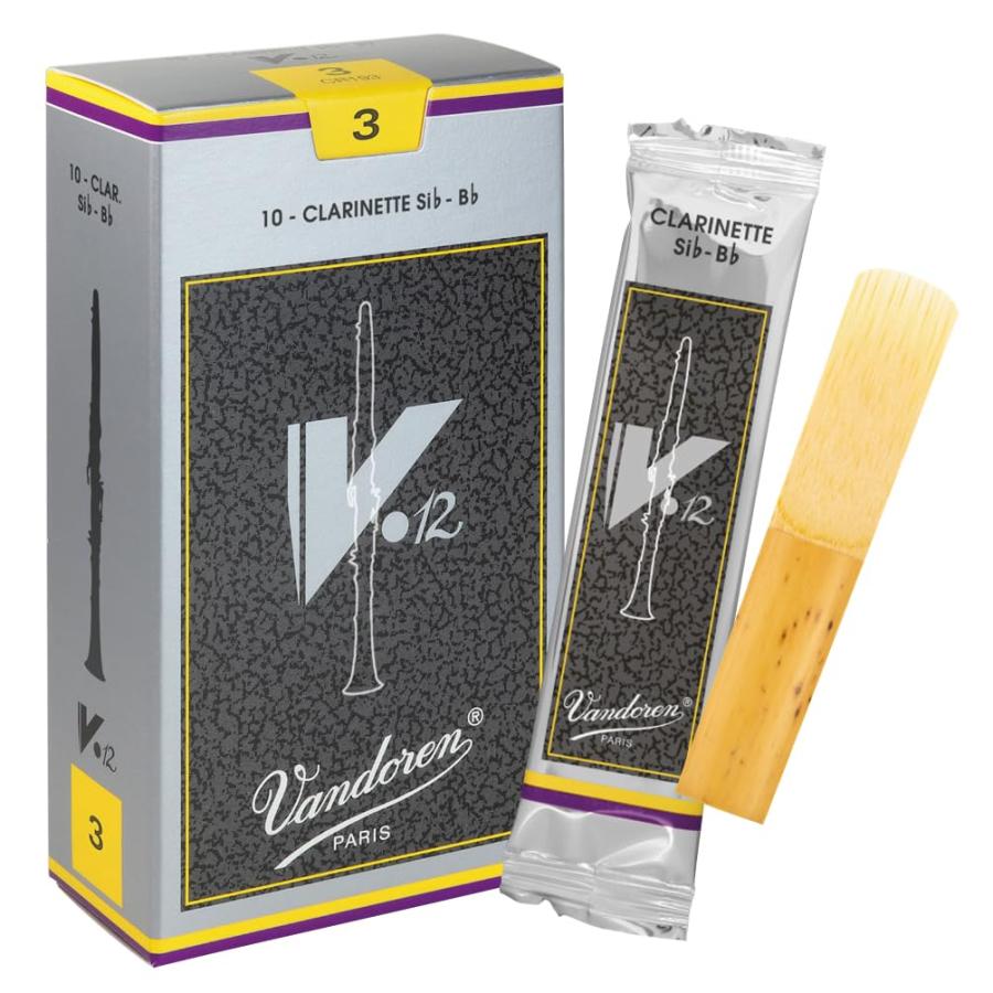 バンドーレン B♭クラリネットリード V.12 硬さ:3 (10枚入り)