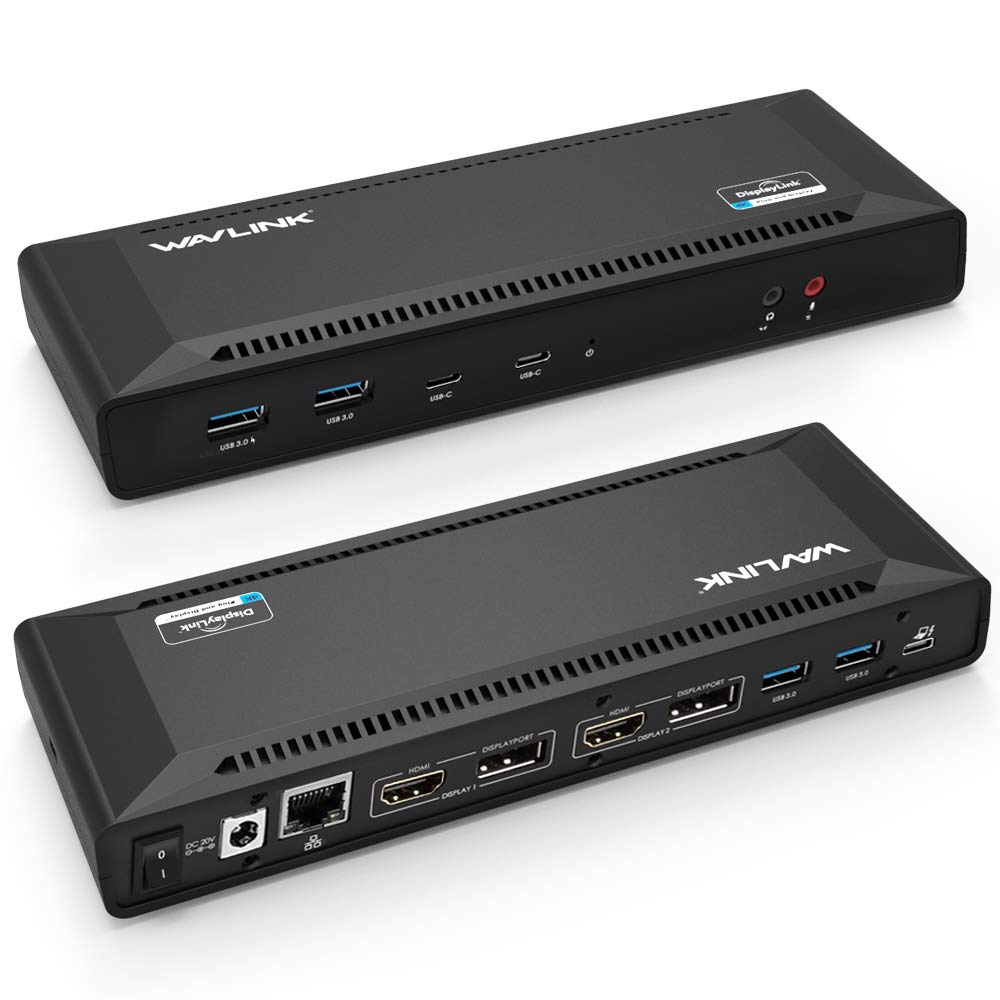 WAVLINK USB C Ultra 5Kユニバーサル 縛 ステイション macbook pro用デュアル 4K縛ステイション 60W PD付き添い人