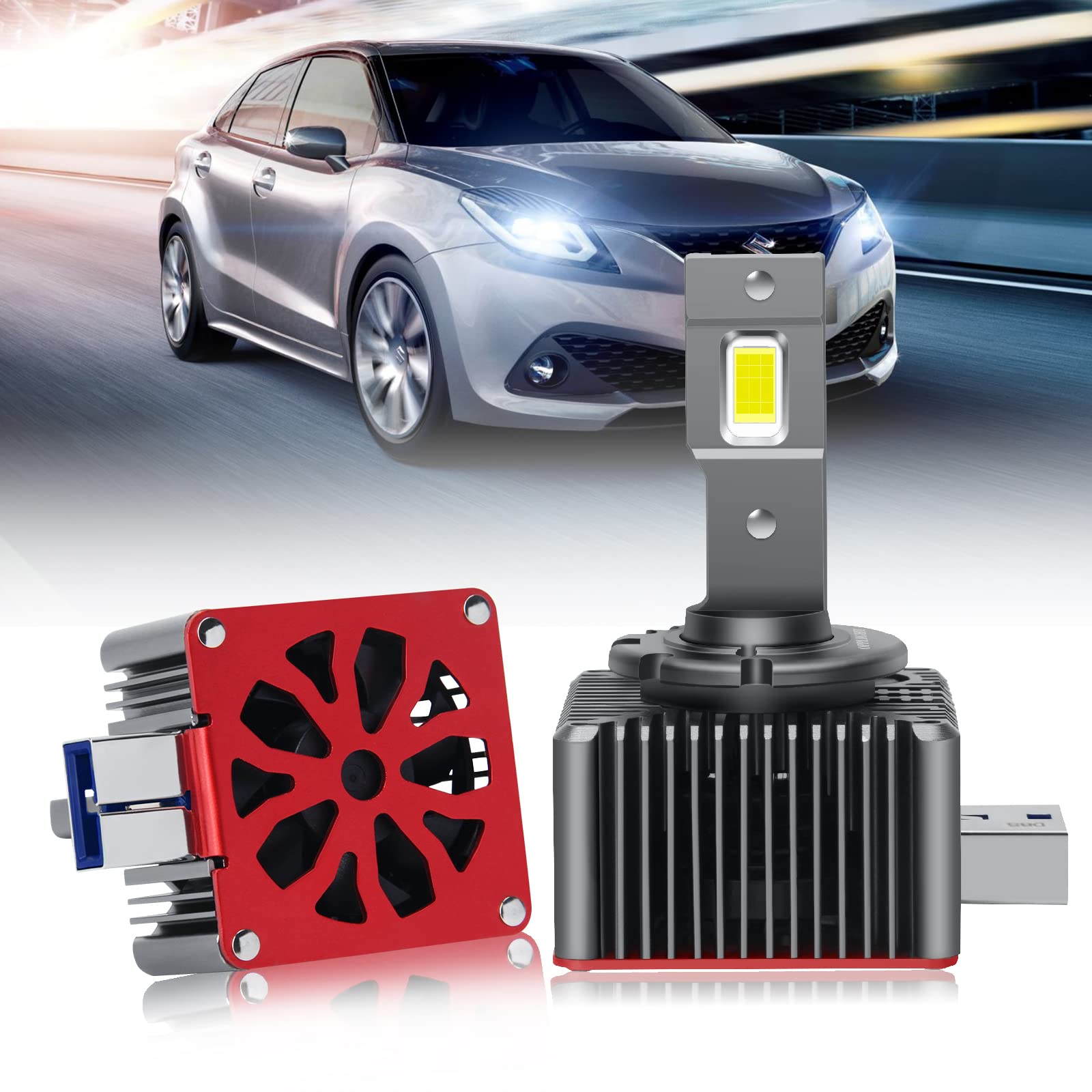 D8S LED 前照灯 車検相応う ポン後ばらい 「OPPLIGHT最新型」 完全無欠HIDをLED化 12V/24V車相応う D8 LED弁膜 35W 11600LM 白いこと 架線受け答え 完全無欠同つら構え キャンセラー内蔵 響動めき打つ手 HID弁膜を超えた明る