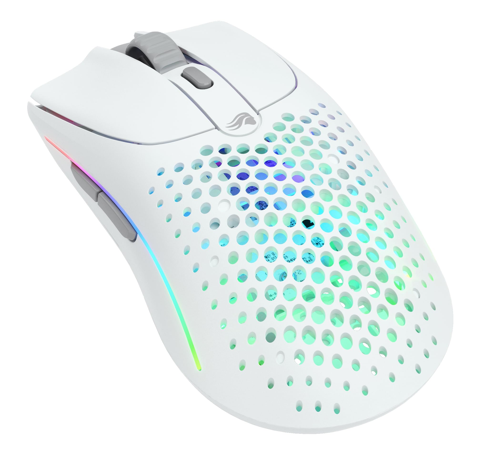 グロリアス(Glorious) MODEL O 2 Wireless 超軽さ68g 大電気容量乾電池積み上げる RGB 2.4G無線電話・Bluetooth繋ぎ合わせる相応う ゲーミングマウス つや消し白いこと GLO-MS-OWV2-MW MS668