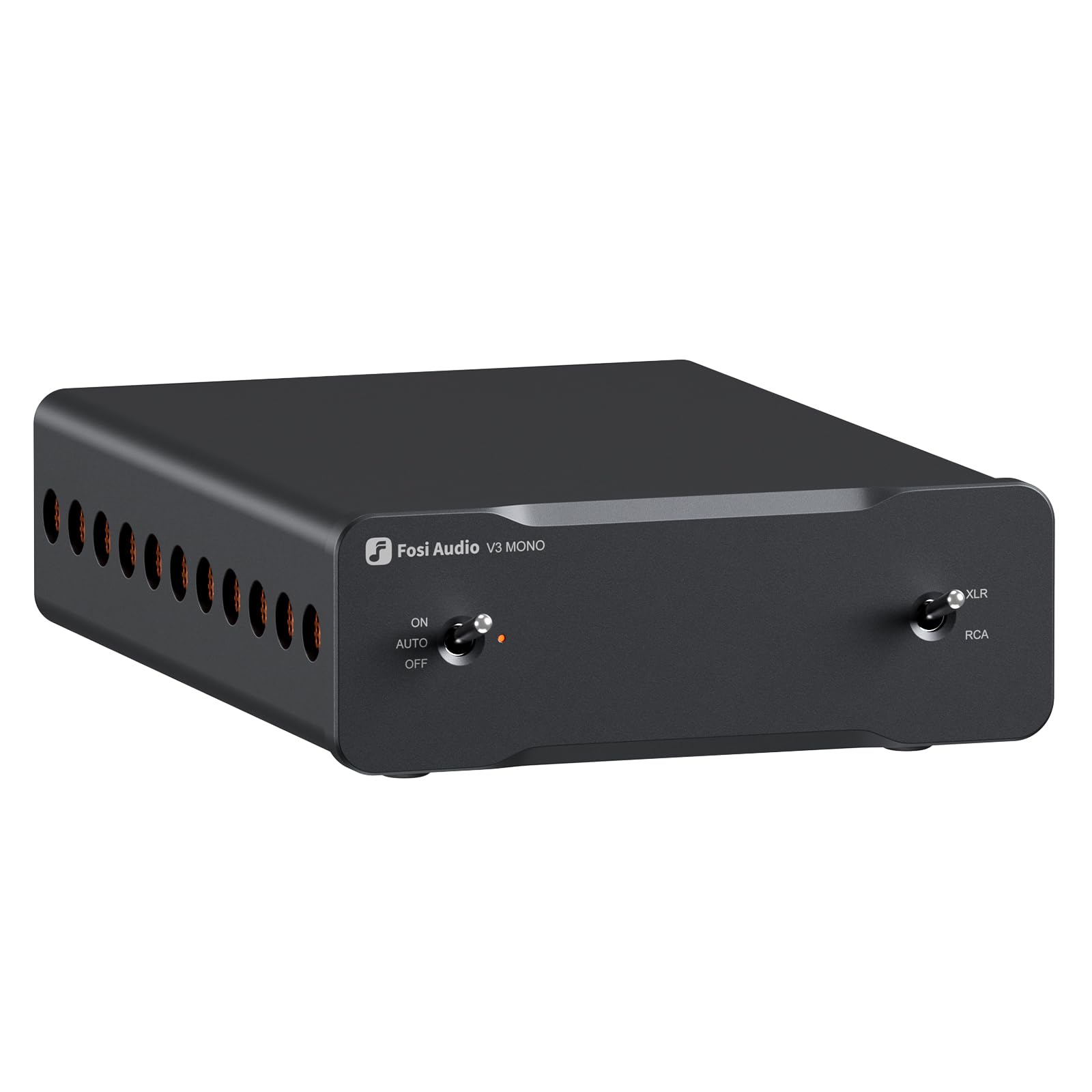 Fosi Audio V3 Mono 240Wモノラルパワーアンプ デジタルアンプリファイアー 小型 ミニサイズ D級アンプリファイアー 平衡にする XLR RCAインプット TPA3255積み上げる PFFB科学技術召しかかえる 48V/5Aワット数アダプタ付き添い人 日本語ハウツー物付き添い人 ホームオーデ