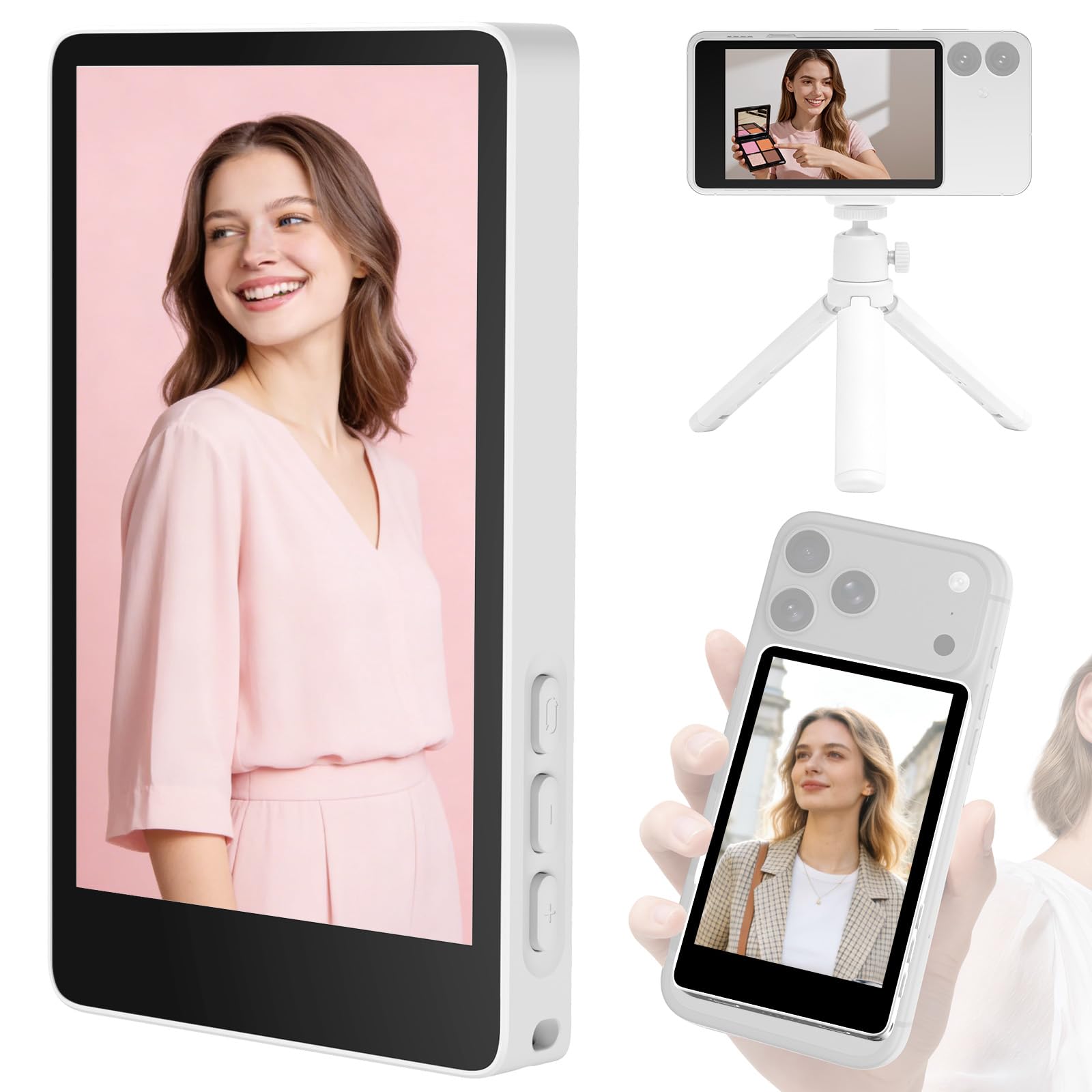 【4K相応う】BETTDOW スマホ用自撮り管する iPhone/Android当て嵌める 有線/無線電話繋ぎ合わせる 後ろ側写真機映画化 リアルタイム鏡鑑輪っか 金棒引き積み上げる 音の大きさ/明快さ合わせる可 磁石くっ付ける Vlog映画化/ライブ配送/TikTo