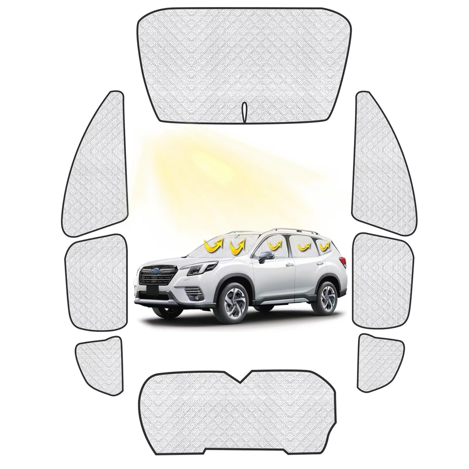 スバル フォレスター SK系 車中泊 マルチサンシェード フルセット フォレスター SK系 車用 日がさ うたた寝 マルチサンシェード 遮光疑しさ 断熱 窗日よけ 車中泊 疑しさ アウトドア