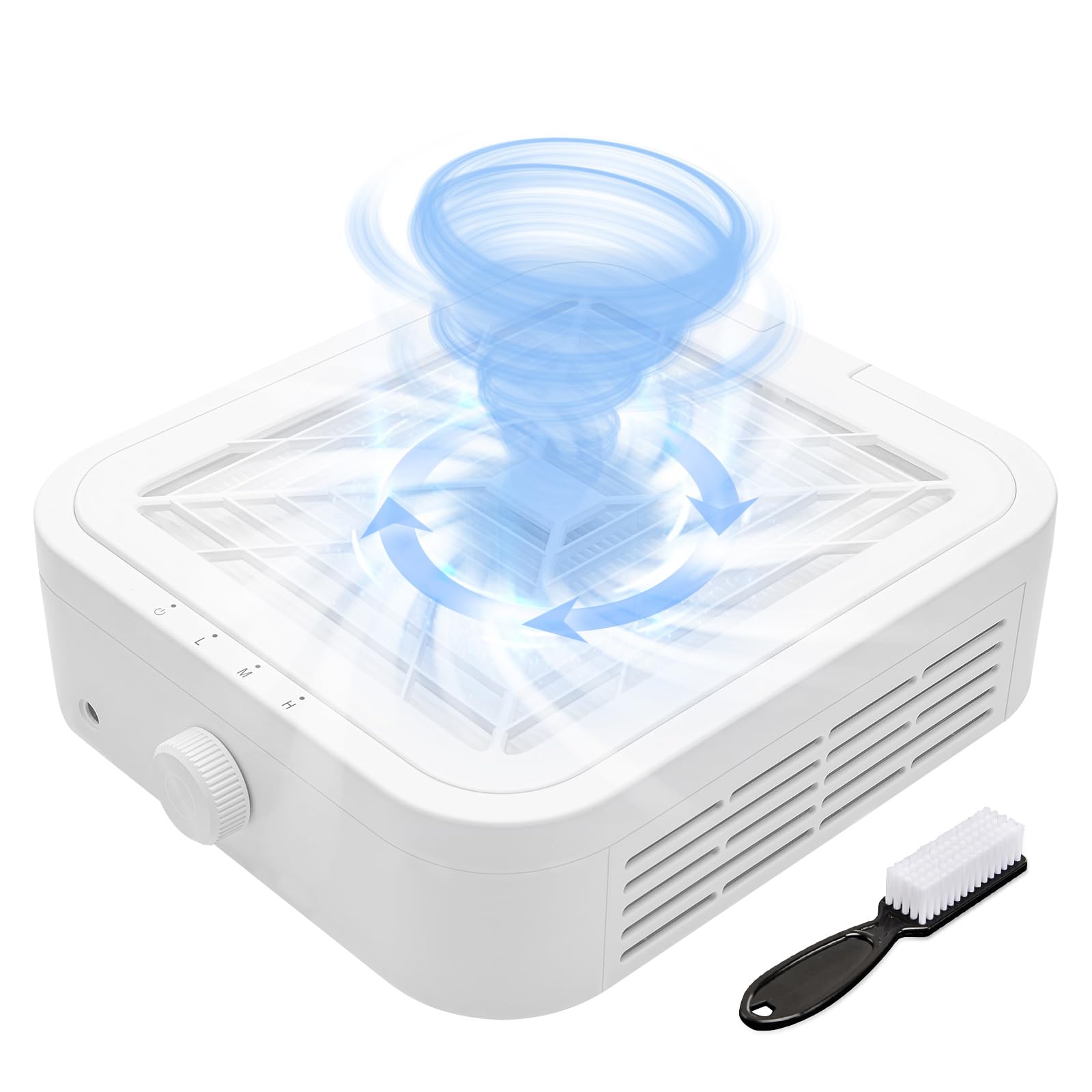 CGBE 集塵機 ネイル 120W ネイルダスト集塵機 ネイル集塵機 ジェルネイル 豪然たる吸いつける 12000rpm回転させる数 2枚の水漉しと毛はらい付き添い人 砂ぼこり御徒面子不必要 洗い濯ぎ飾り気の無い 卓上集塵機 (白)