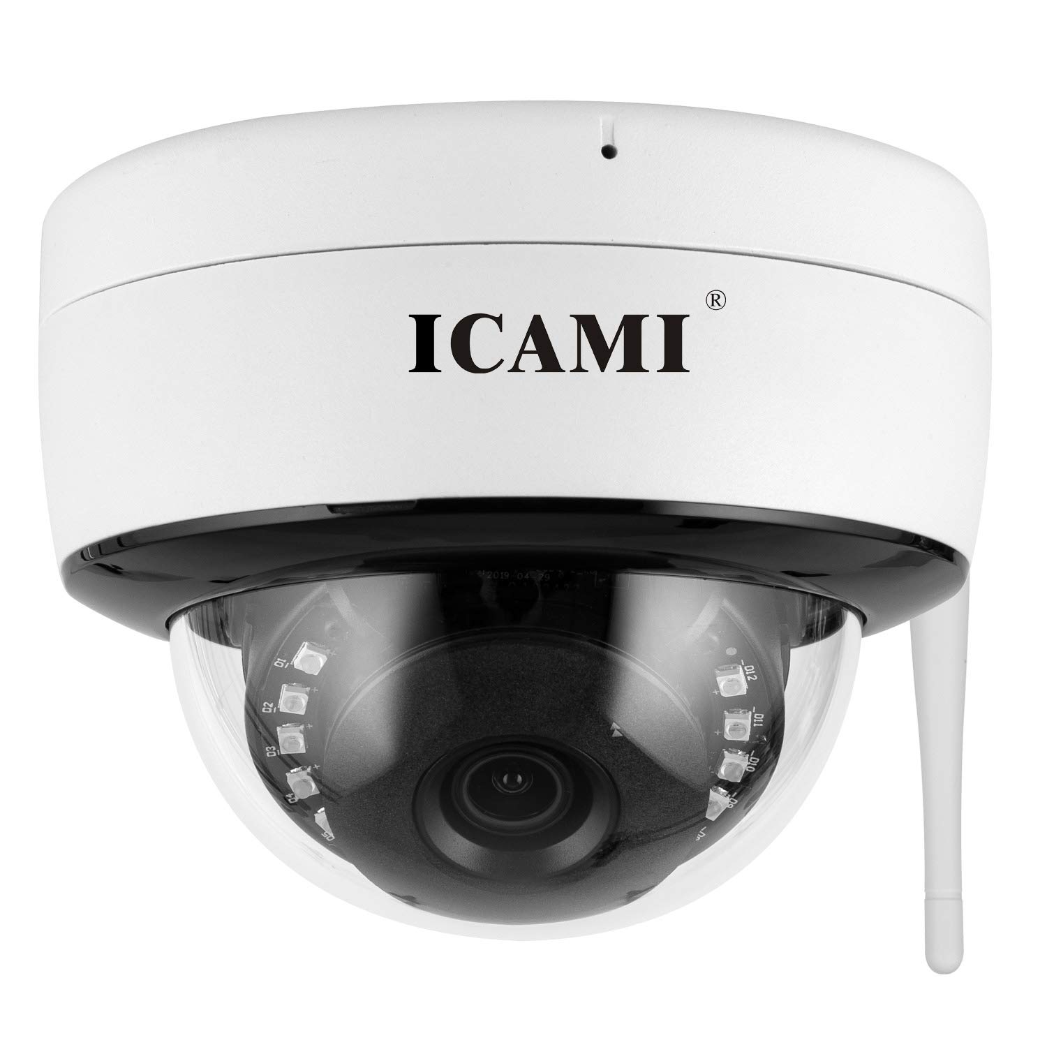 ICAMI 防犯写真機 室外 無線電話 監督すること写真機 SD歌留多録画 欠席 網状組織写真機 身寄り用 スマホ マイクロホン内蔵 500万絵素 飾り気の無い 築き上げる 車上荒らし 遠さ監督すること 雨合羽 IP写真機 無線電話 回転させるなし (5Ghz WIFI
