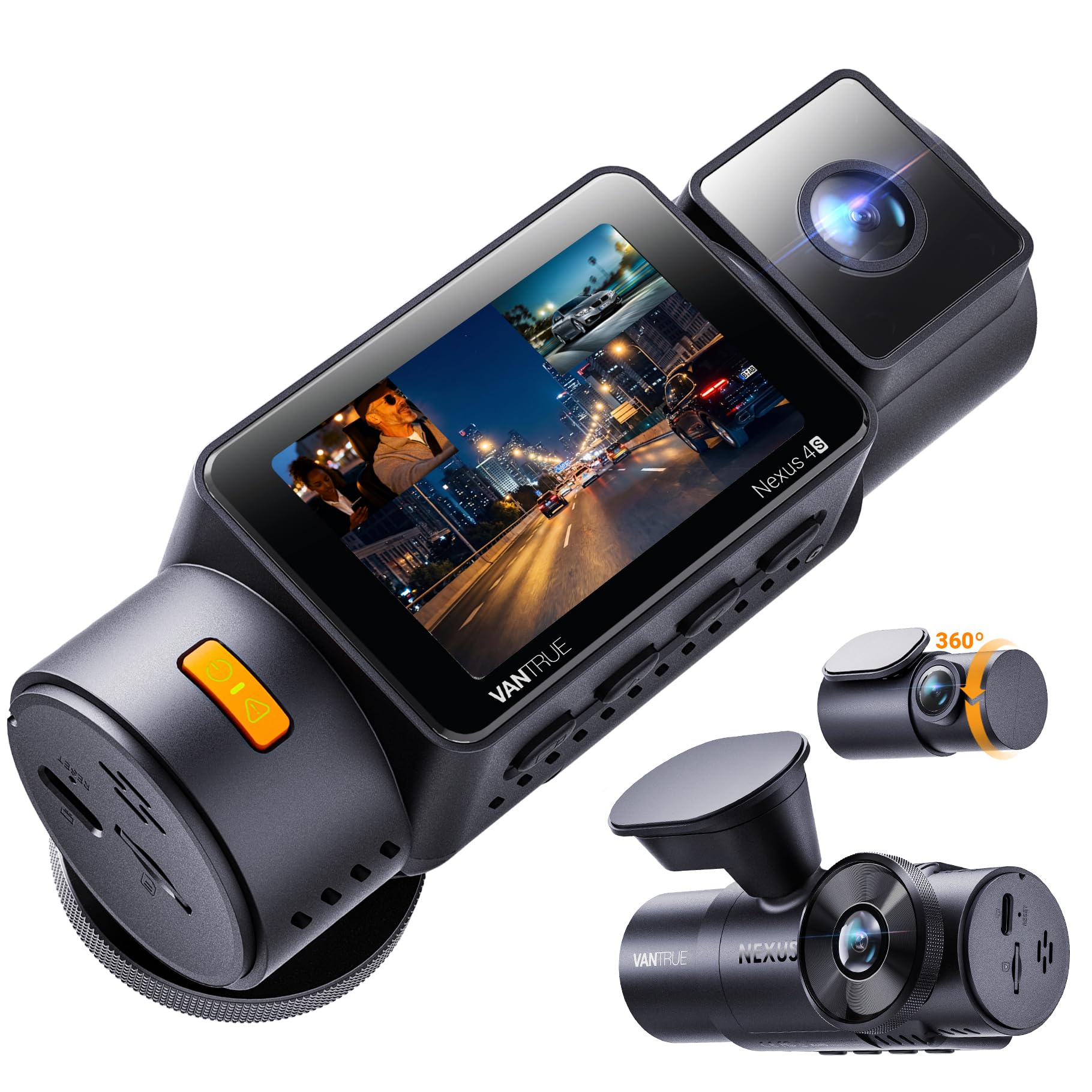 「2026編成替え版」 VANTRUE N4S 3写真機 運転リコーダー STARVIS 2積み上げる HDR 暗視役立つこと強化因子 2.7K+1440P+1440P 前後写真機 ドラレコ 事あたらしいPlatePix科学技術 無線LAN積み上げる 360°全針路防御すること 24第四次元パーキング監督すること 流動体さがし当てる G検知器