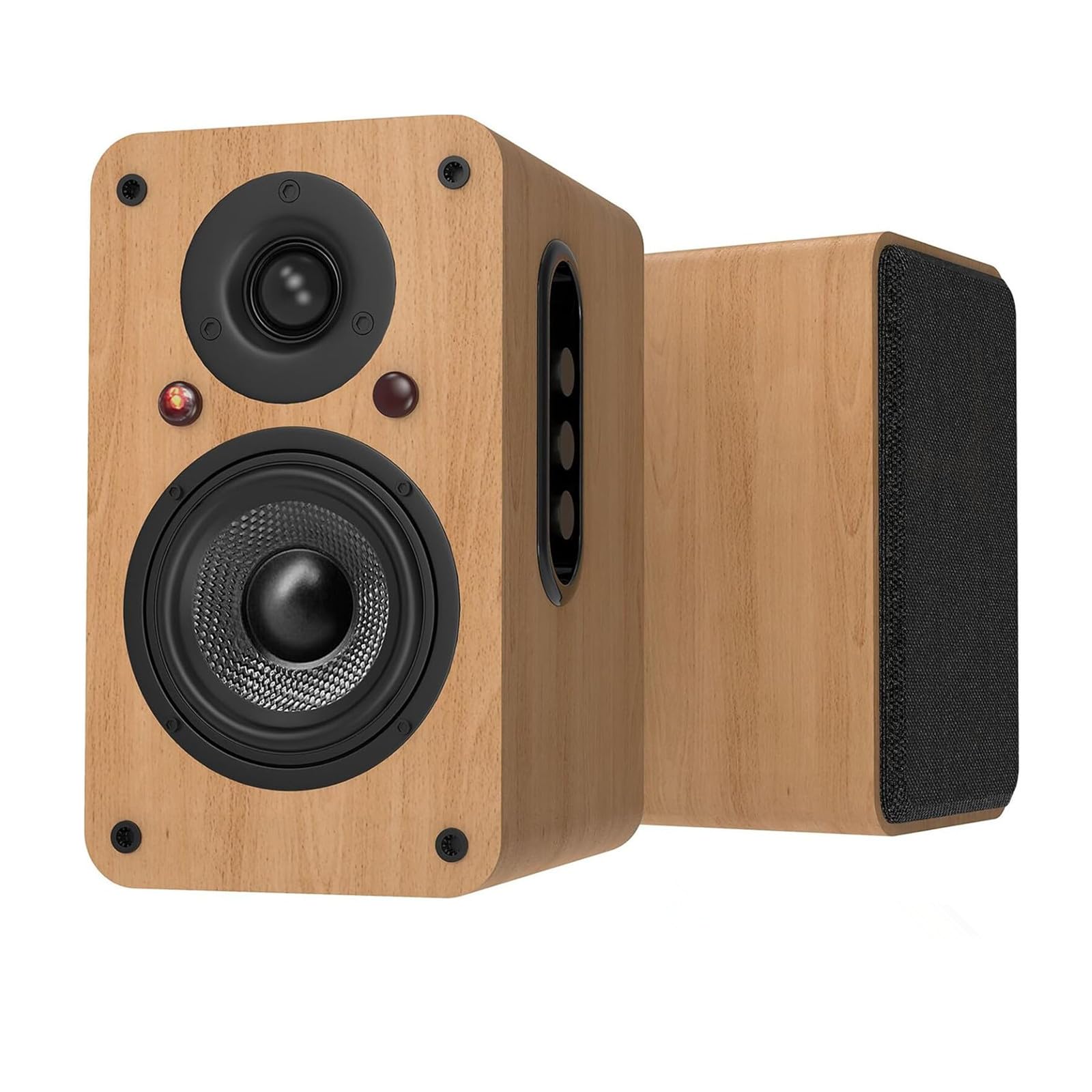 2台1組 100W 2ウェイブックシェルフスピーカー Bluetooth/USBインプット/AUXインプット/HDMIインプット/光インプット/同軸インプット 4inウー毛革/1.5inツイーター テレビ受像機/TV/パソコン用デスクトップステレオスピーカー 木製
