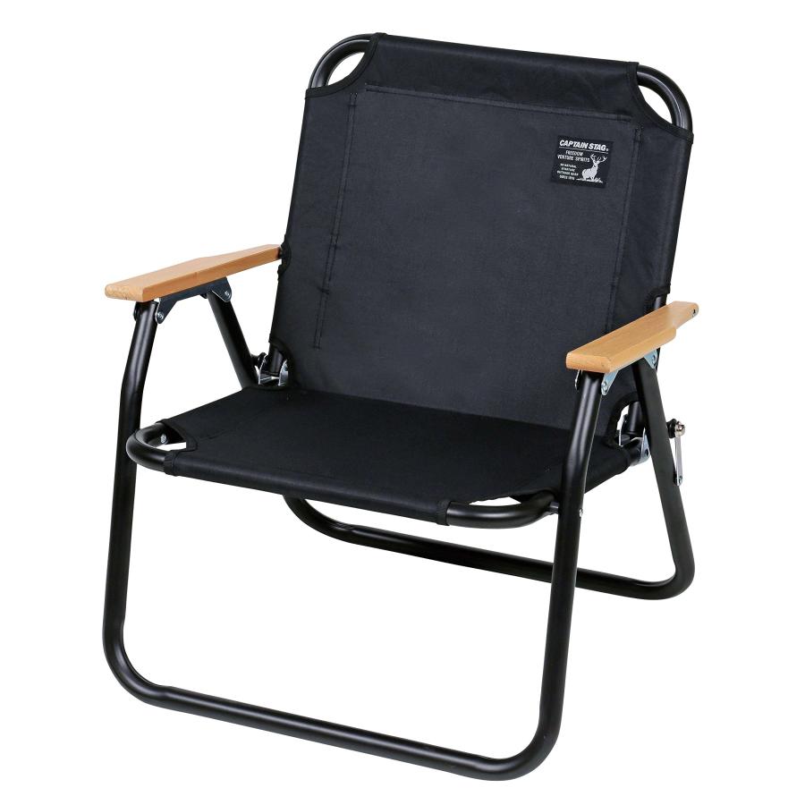 キャプテンスタッグ(CAPTAIN STAG) チェア ベンチ ロースタイル ソロベンチ CSブラックラベル UC-1677 幅600×奥行560×