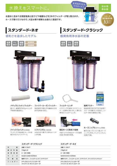 楽天市場 観賞魚用浄水器 スタンダードクラシック 沖縄別途送料 関東当日便 Charm 楽天市場店