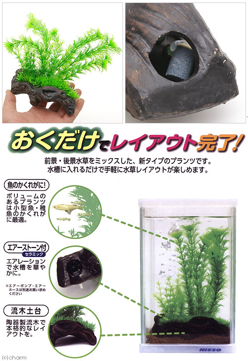 楽天市場 ニッソー リトルガーデン 流木２ 人工水草 関東当日便 Charm 楽天市場店