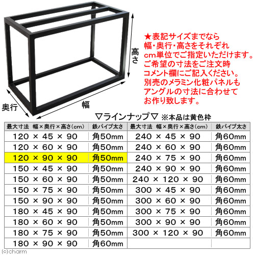 楽天市場 メーカー直送 受注生産 ハイブリッドキャビ 鉄製アングル 寸法指定可１２０ ９０ ９０ｃｍまで ５０角 ｔ２ ３ 同梱不可 別途送料 Charm 楽天市場店