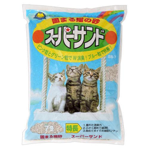 楽天市場 猫砂 お一人様２点限り 固まる猫の砂 スーパーサンド ７ｌ 猫砂 ベントナイト 固まる 関東当日便 Charm 楽天市場店