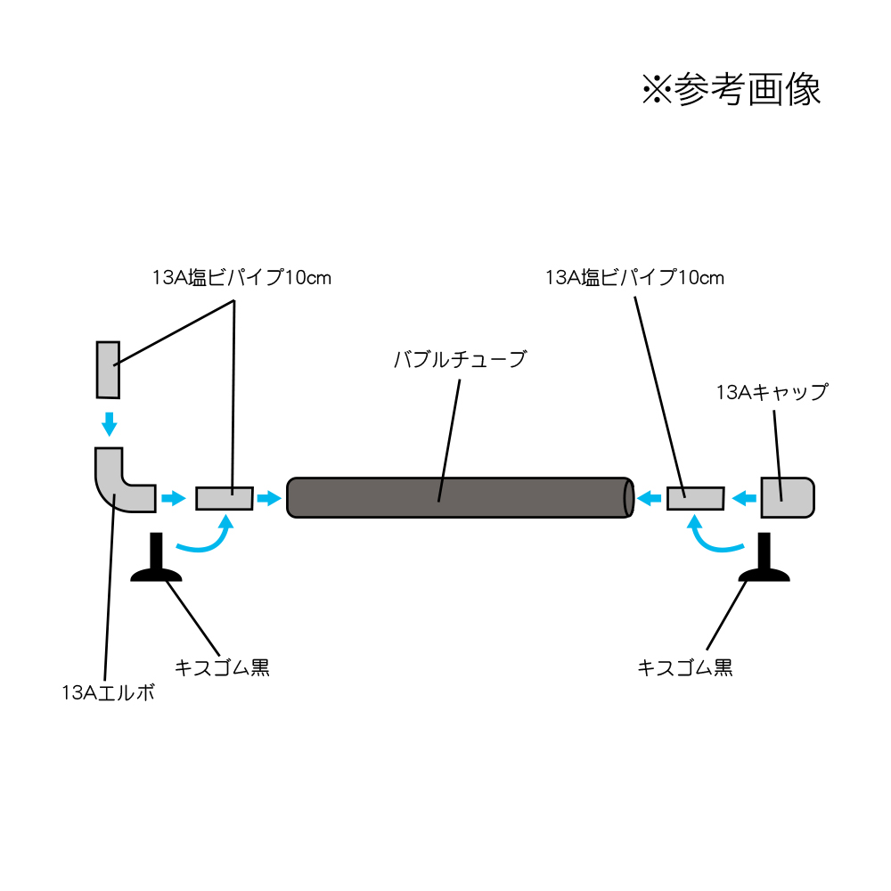 楽天市場 バブルチューブ 長さ６０ｃｍ 直径２６ １７ｍｍ シングルセット 池 活魚 錦鯉 金魚 ブロワー専用拡散器 エアーストーン エアーカーテン 関東当日便 Charm 楽天市場店