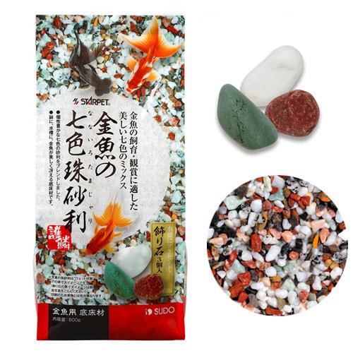 楽天市場 スドー 金魚の七色珠砂利 ８００ｇ 金魚 底床 関東当日便 Charm 楽天市場店