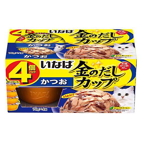 あきチロロ　金のだしカップ　１パック（２４個入り）×４個　いなば 金のだしカップ かつお 4個パック | 商品情報 - キャットフード