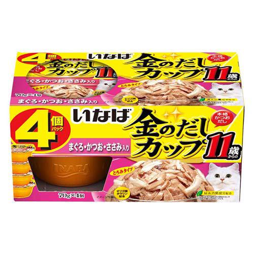 あきチロロ　金のだしカップ　１パック（２４個入り）×４個　いなば 金のだしカップ かつお 4個パック | 商品情報 - キャットフード