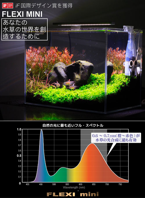 楽天市場 正規品 水草が育つ 小型水槽用ｌｅｄライト ｆｌｅｘｉｍｉｎｉ シルバー 添加剤セット 沖縄別途送料 関東当日便 Charm 楽天市場店