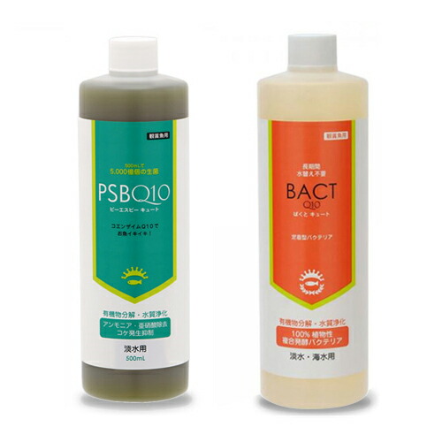 楽天市場】定着型バクテリア ばくとQ10 淡水・海水用 500mL