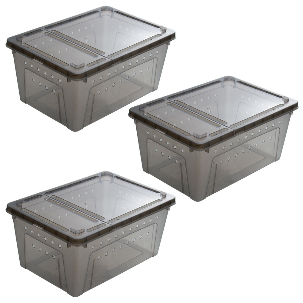 楽天市場】爬虫類ケージ スドー ハープチェスト400×2個 関東