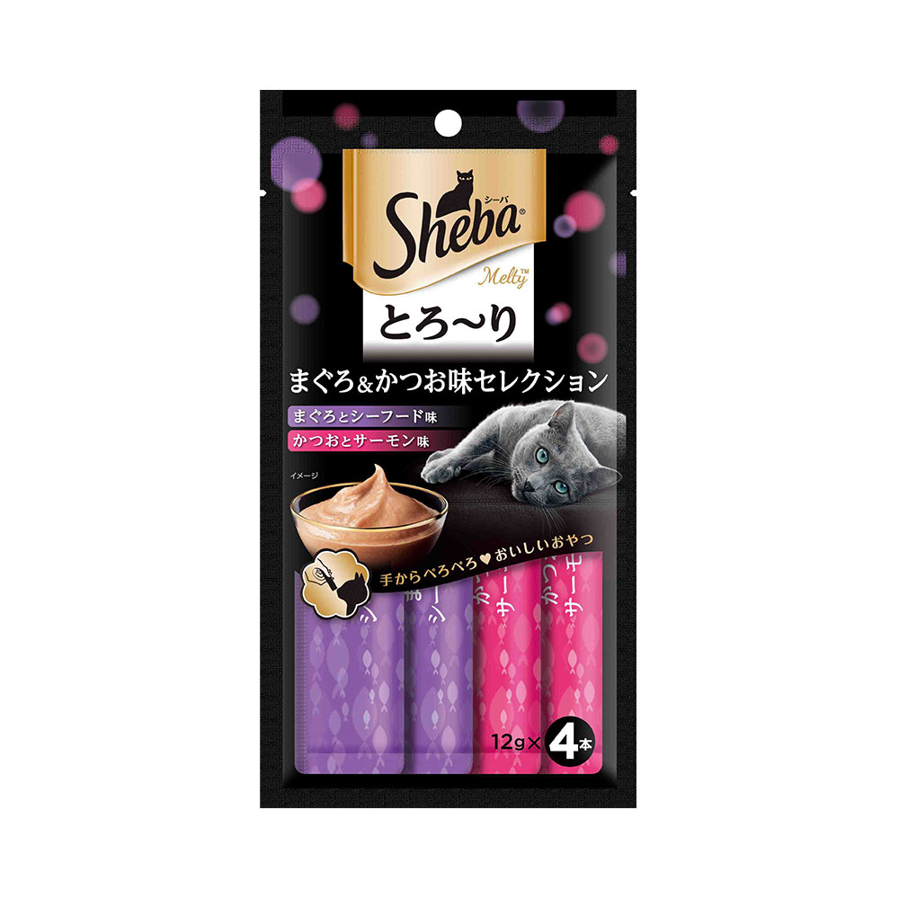 ★新品★シーバ とろ～り メルティ 海の幸グルメ&贅沢シーフード5袋セット シーバ とろ〜りメルティ まぐろ＆かつお味セレクション ( 12g