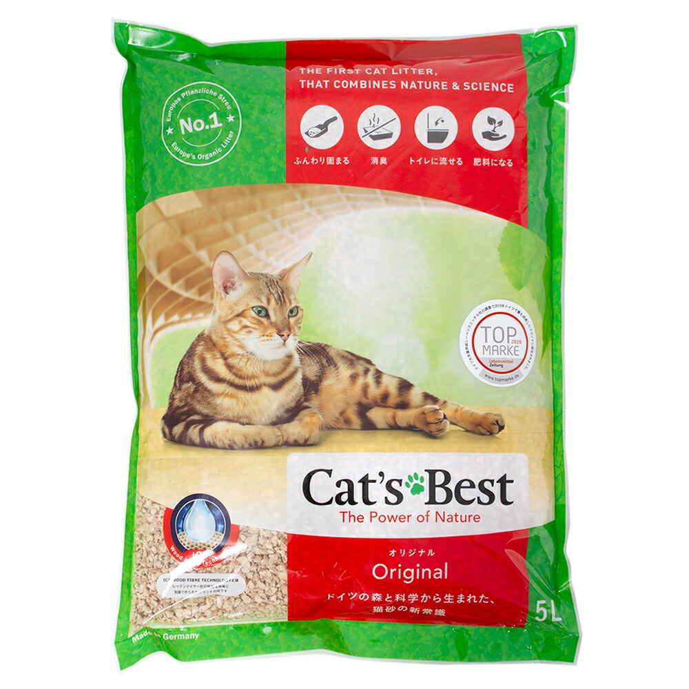 猫砂　レッテンマイヤー　キャッツベスト　固まる木のネコ砂　オリジナル　５Ｌ×８袋　関東当日便 7,710円