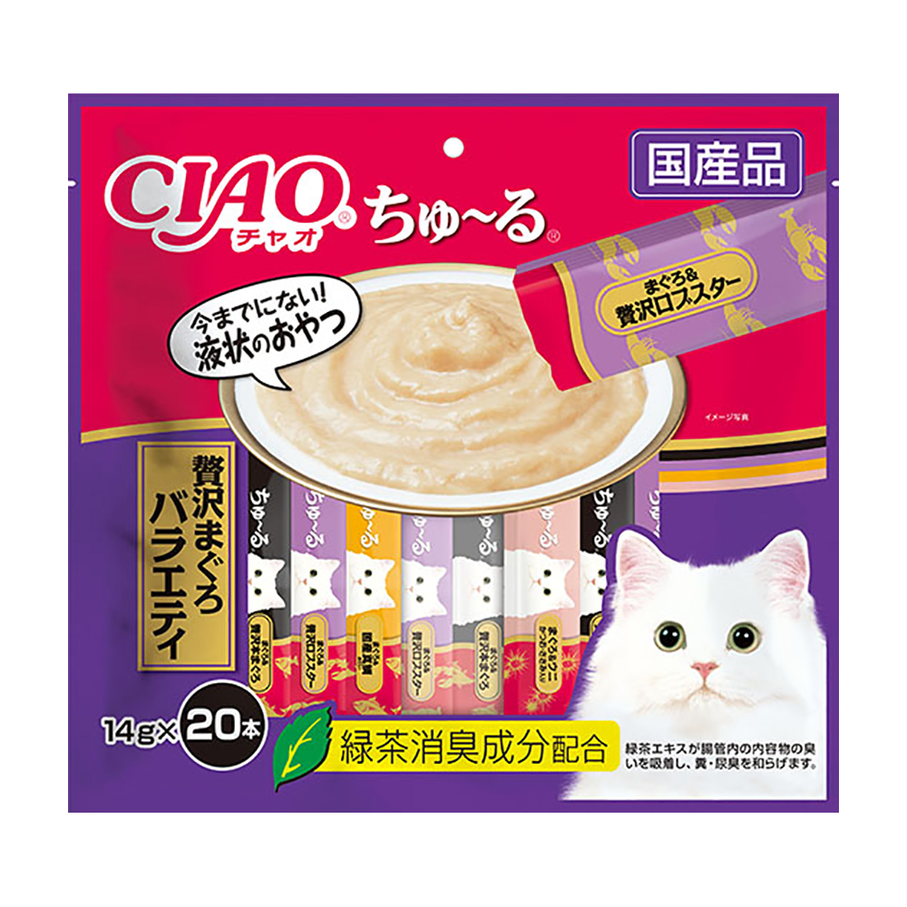 猫おやついなばチャオちゆ〜るかつおかつお節ミックス味１４g入りＸ２０本 通販