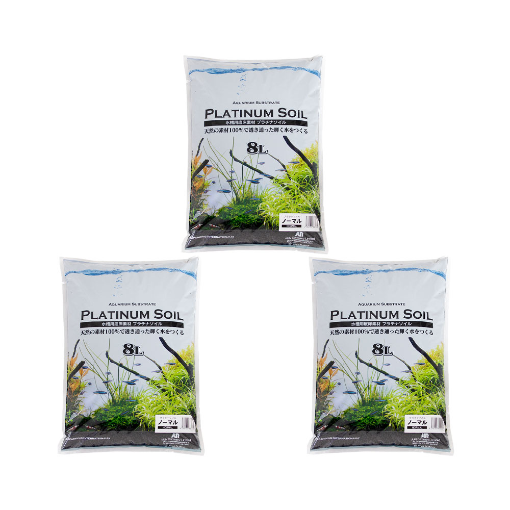 ｊｕｎ プラチナソイル 水草 ８ｌ ３袋 熱帯魚 ノーマル