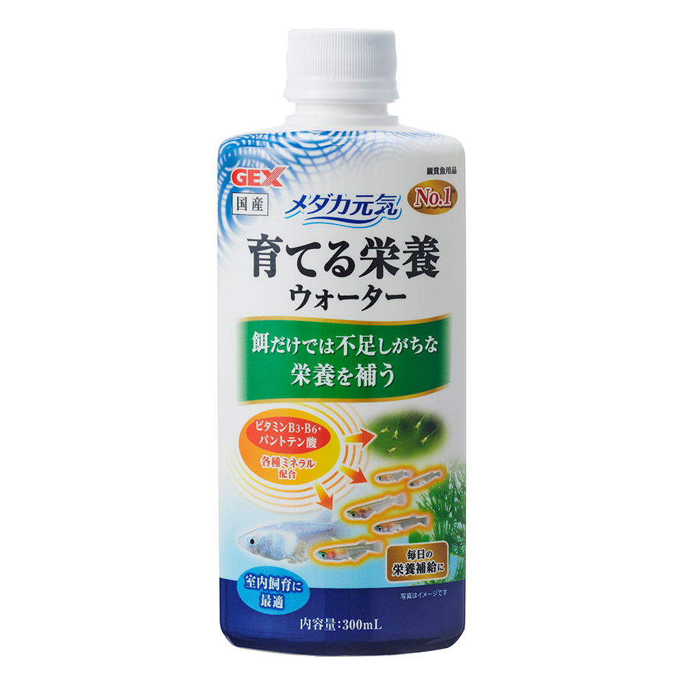 ＧＥＸ メダカ元気 育てる栄養ウォーター ３００ｍｌ 稚魚育成 ビタミン ミネラルサポート 室内飼育 関東当日便 【気質アップ】