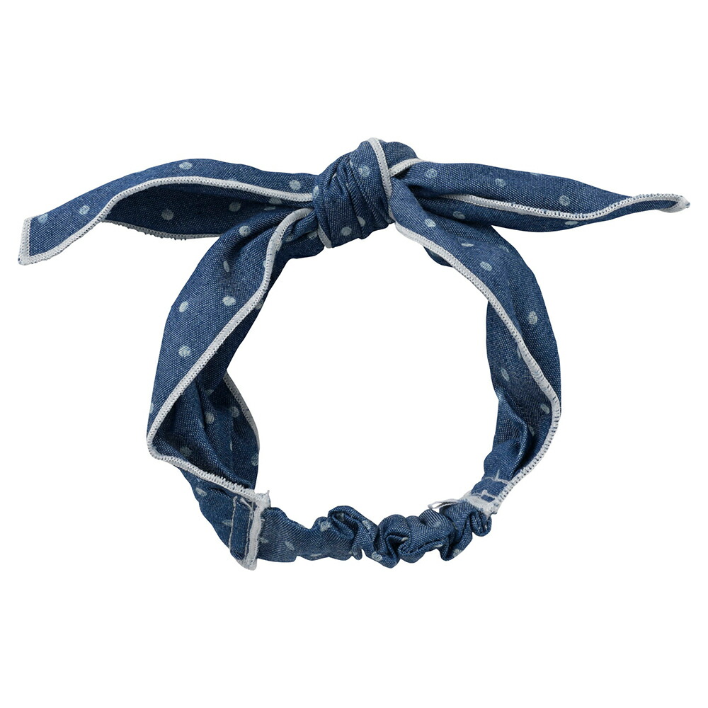 市場 ライフライク デニムドットヘアバンド