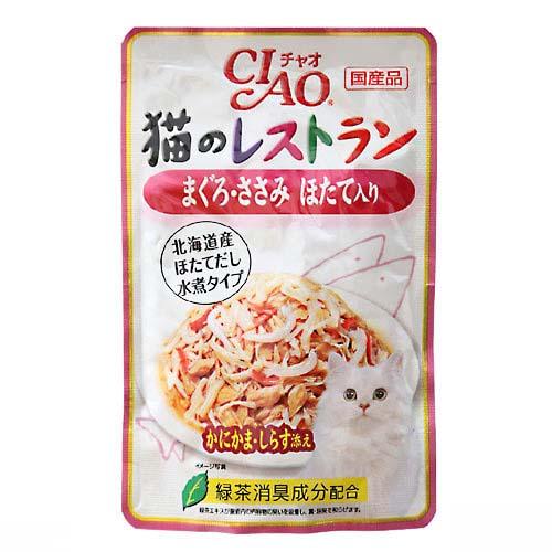 楽天市場 いなば ｃｉａｏ チャオ 猫のレストラン まぐろ ささみ ほたて入り ５０ｇ ６袋入 Hls Du 関東当日便 Charm 楽天市場店