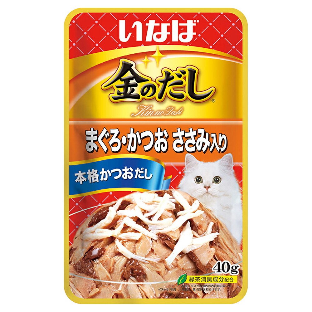 いなば　金のだし　とりささみしらす入り　本格ほたてだし　キャットフード　112袋 楽天市場】いなば 金のだし とりささみ・しらす入り 40g 関東