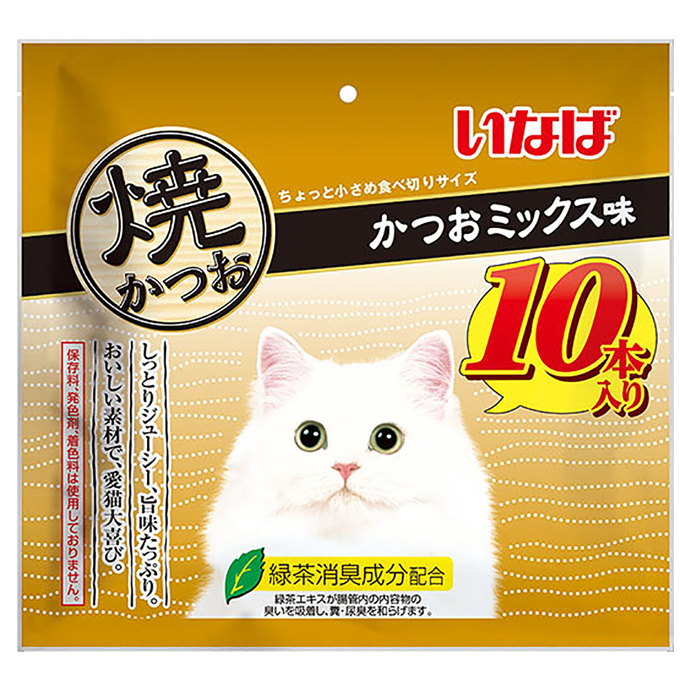 【楽天市場】いなば 焼本かつお 高齢猫用 海鮮かつお味 １０本