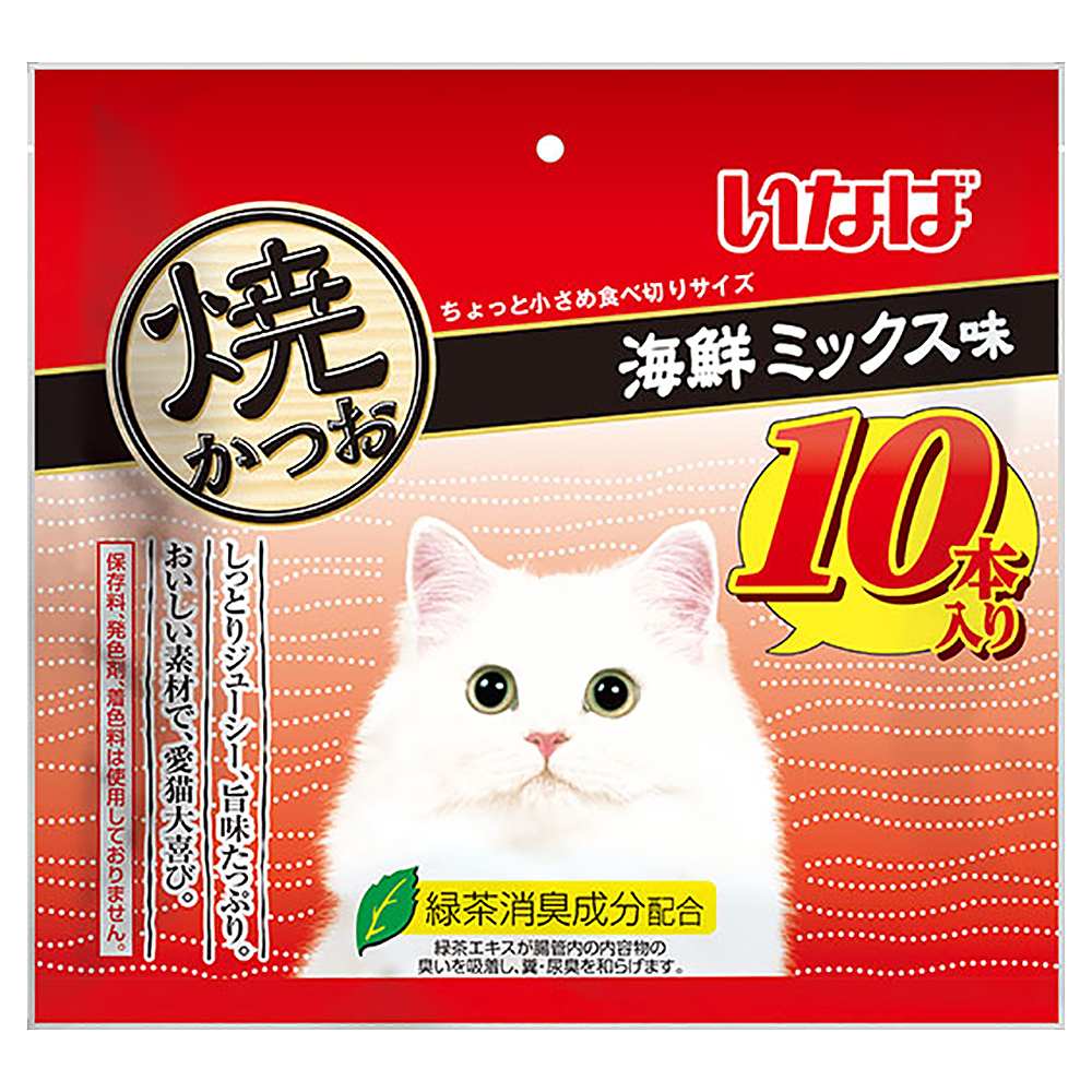 いなば　焼ささみ　かつおミックス味　10本入り×20袋　【期限2025.9】 Amazon.co.jp: いなば 焼ささみ かつおミックス味 10本 猫用