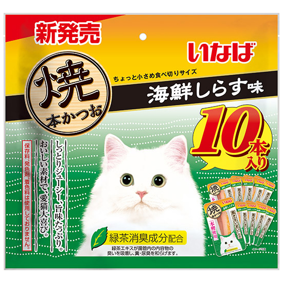 【楽天市場】いなば 焼本かつお 高齢猫用 海鮮かつお味 １０本