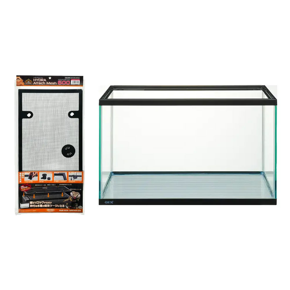 楽天市場】GEX ガラス水槽＋コトブキ工芸 飼育ケージネットセット