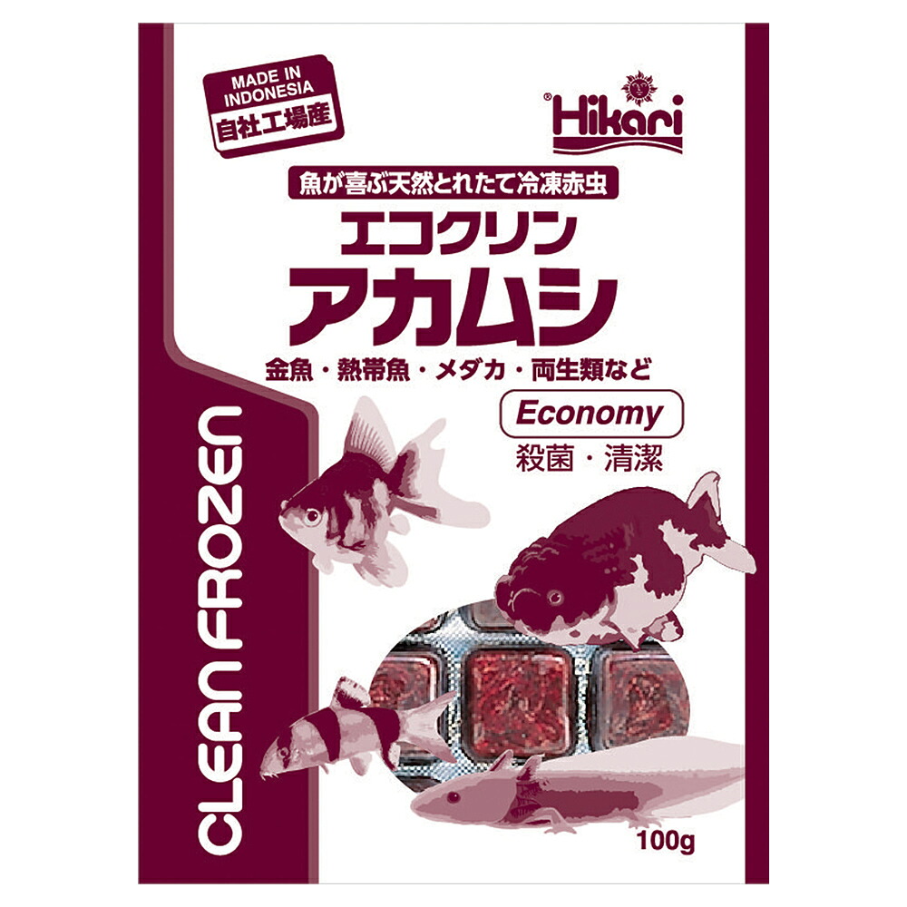 冷凍★キョーリン　エコクリンアカムシ　１００ｇ&times;１０８枚　冷凍赤虫　別途クール手数料　常温商品同梱不可　お一人様１点限り｜charm 店