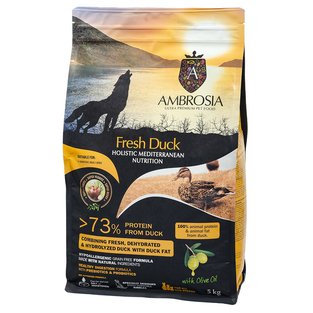 ドッグフード アンブロシア 犬 HMN ダック 5kg ドライ AMBROSIA 関東当日便