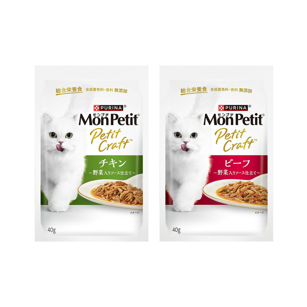 楽天市場】モンプチ プチクラフト 白身魚 野菜入りソース仕立て 40g