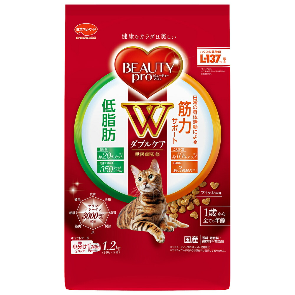 楽天市場】キャットフード ビューティープロ キャット Wケア