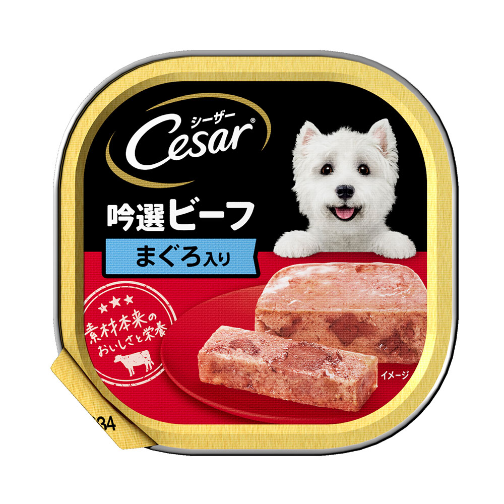 シーザー　吟撰ビーフ　まぐろ入り　１００ｇ×９６　ドッグフード　関東当日便