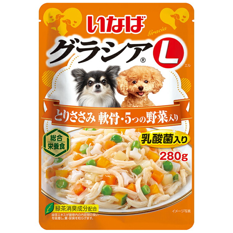 いなば　グラシアＬ　とりささみ　軟骨・５つの野菜入り　２８０ｇ×２４　関東当日便