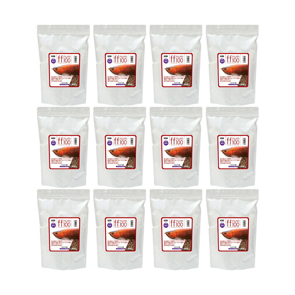 ｆｆ　ｎｕｍ１００　アロワナ用　スティック（浮上性）　８００ｇ×１２　プレミアム健康管理フード　大型魚　アロワナ　餌　エサ　えさ　関東当日便